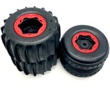 SAND CAR Wheels & Tires (RED) Factory Glued Assembled Front/Rear Traxxas 109076-4