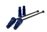 SAND CAR DRIVE Shafts, Rear (w/BLUE anodized alum Stub Axles X-Maxx Traxxas 109076-4