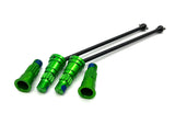 SAND CAR DRIVE Shafts, Rear  (w/GREEN anodized alum Stub Axles X-MaxxTraxxas 109076-4