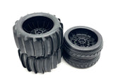 SAND CAR Wheels & Tires (GREEN) Factory Glued Assembled Front/Rear Traxxas 109076-4