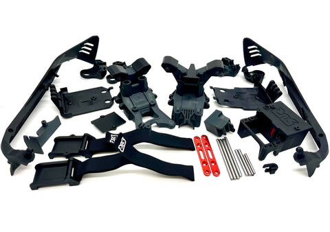 Arrma TYPHON 4x4 223s - Side Guards (Body Mounts, Straps Towers hinge pins Bulkhead) ARA4306V4