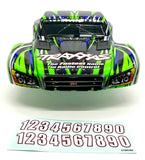 fits Slash 2wd BL-2S - BODY Shell (GREEN black blue CLIPLESS 4x4  58334-4