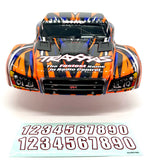 fits Slash 2wd BL-2S - BODY Shell (ORANGE black blue clipless 2wd 58334-4