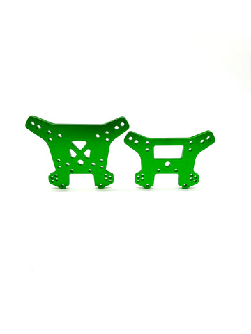 Fits SLEDGE - Towers (Front/Rear Shock Tower aluminum Green anodized Traxxas 95096-4