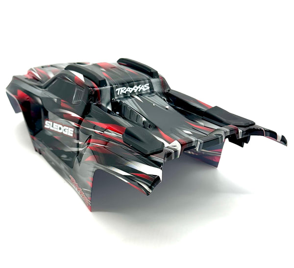 Fits SLEDGE - Body Shell (2024 RED cover 9511-red, roll cage Traxxas 9 ...