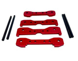 Fits SLEDGE - Suspension TIE BARS (red) black Hinge Pins Traxxas 95096-4