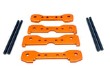 Fits SLEDGE - Suspension TIE BARS (orange) black Hinge Pins Traxxas 95096-4
