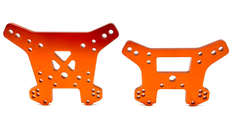 Fits SLEDGE - Towers (Front/Rear Shock Tower aluminum Orange Traxxas 95096-4