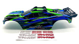 RUSTLER 4x4 BODY Shell (GREEN blue 2024 Shell decals clipless VXL 67376-4