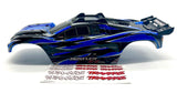 RUSTLER 4x4 BODY Shell (BLUE black 2024 Shell decals clipless VXL 67376-4