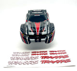 RUSTLER 4x4 BODY Shell (RED black 2024 Shell decals clipless VXL 67376-4