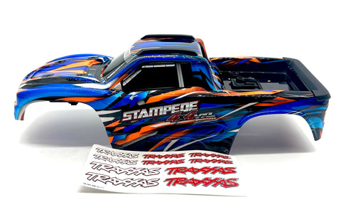 Stampede 4x4 VXL BODY Shell (ORANGE 9014-ORNG Cover Shell hoss decals 90376-4