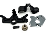 Raptor R Ultimate MOTOR MOUNT cover, gray plate & pinion gear 20t 101177-4