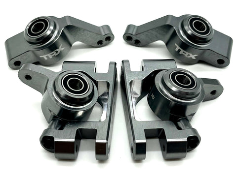 Raptor R Ultimate HUBS Spindles, Frt and Rear, Carriers, Bearings gray alum Traxxas 101177-4