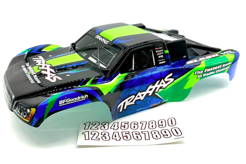 fits SLASH 2wd VXL - BODY Shell (Green Blue black TRA6812g 4x4 58276-74