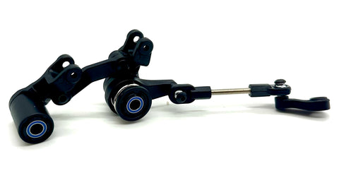 Slash Modified - STEERING ASSEMBLY, bellcrank w/servo saver, horn Traxxas 104354-74