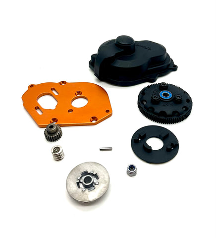 Slash Modified - SPUR & SLIPPER CLUTCH 86t, Motor Mount (Orange) Traxxas 104354-74