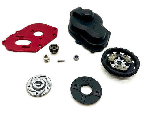 Slash Modified - SPUR & SLIPPER CLUTCH 86t, Motor Mount (Red) Traxxas 104354-74