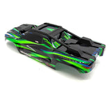 MINI-XRT BODY cover Shell (GREEN Painted ProGraphics, clipless Traxxas 108076-1