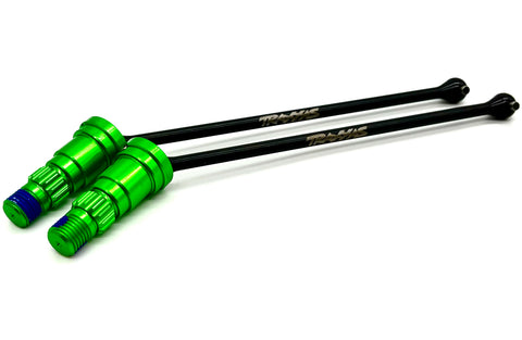 X-MAXX Ultimate DRIVE Shafts, Front/Rear (w/GREEN 2025 Stub Axles Traxxas 77097-4