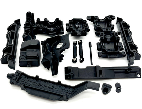 MINI SLASH Plastic Set (Front Rear Bulkhead skid plates Body mounts Traxxas 108164-1
