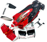 Arrma LIMITLESS 120 8s - BODY Shell, wing set mount (RED/BLACK ARA7816