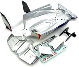 Arrma LIMITLESS 120 8s - BODY Shell, wing set mount (WHITE/BLUE ARA7816