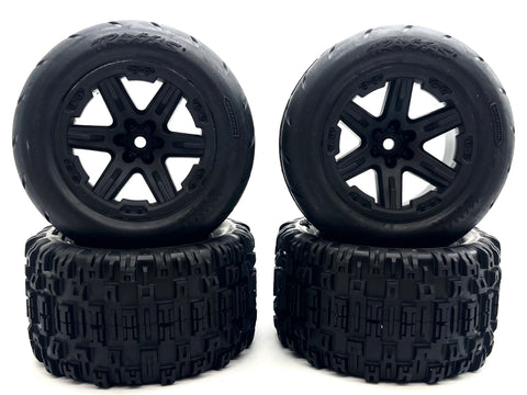 Rustler 2WD VX3 - TIRES (F/R WHEELS Assembled RXT 2.8" Sledgehammer 37454-4