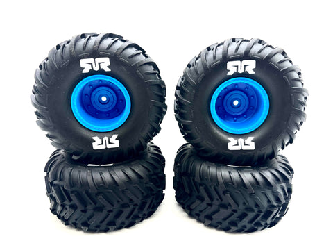 Arrma Freedom Flyer 223S - Tires & Wheels (blue) DBOOTS Cut Chevron MT ARA3530SFFT1