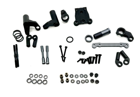 Tekno EB48 2.2 STEERING SET (Bags I & O) (Bell Crank, servo saver, ackerman plate TKR9005