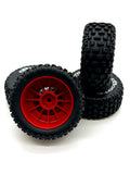 Arrma MOJAVE GROM mega 4x4 - Wheels & Tires (RED set of 4) fortress dboots ARA2104