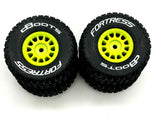 Arrma MOJAVE GROM mega 4x4 - Wheels & Tires (YELLOW set of 4) fortress dboots ARA2104