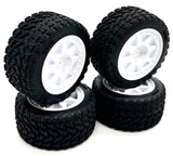 MINI RALLY VXL TIRES & Wheels white soft (4) glued Traxxas 108046-1