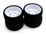 MINI RALLY VXL TIRES & Wheels white soft (4) glued Traxxas 108046-1