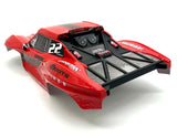 Arrma FURY 2wd - Body Shell (RED/Black painted clipless Mega ARA3221