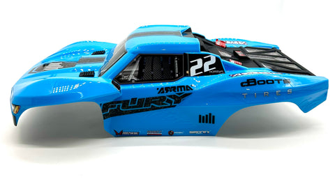 Arrma FURY 2wd - Body Shell (BLUE/Black painted clipless Mega ARA3221