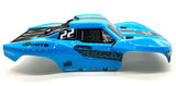 Arrma FURY 2wd - Body Shell (BLUE/Black painted clipless Mega ARA3221