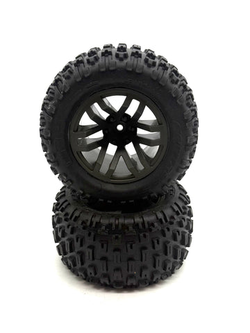 Arrma GRANITE 4x4 3s BLX - SET OF 2 TIRES & Wheels (tyres rims DBoots Fortress ARA4302V3