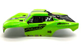 Arrma FURY 2wd - Body Shell (GREEN/Black painted clipless Mega ARA3221