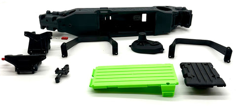 Arrma FURY 2wd - Chassis (Green LWB right left halves mega ARA3221