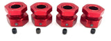 Team Corally SPARK XB6 - 17mm Hex Hubs (Adaptors drive Wheel Red nuts C-00285