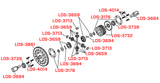 Losi 5IVE-TE 3.0 - Center Differential (assembled) 67t Spur Gear Mod 1.5 LOS05022