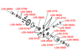 Losi 5IVE-TE 3.0 - Differential (Front) 43t/12t, assembled complete LOS05022