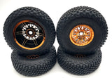 Losi 8IGHT-X Super Lasernut - Wheels & Tires (Front/Rear Beadlock, copper rim  LOS04019