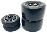 DRAG MUSTANG - TIRES & WHEELS (front and rear 9474X 9475X glued Tyres Traxxas 94046-4
