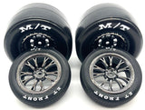 DRAG MUSTANG - TIRES & WHEELS (front and rear 9474X 9475X glued Tyres Traxxas 94046-4