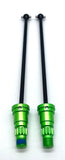XRT Ultimate DRIVE Shafts (GREEN Front/Rear anodized steel Stub Axles Traxxas 78097-4