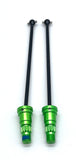 XRT Ultimate DRIVE Shafts (GREEN Front/Rear anodized steel Stub Axles Traxxas 78097-4
