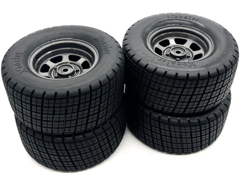 Slash Modified - TIRES & WHEELS, front rear UPDATED Hoosier glued Traxxas 104354-74