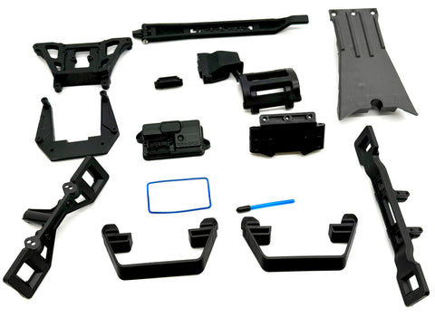 Slash Modified - Receiver Box, shock tower, body mounts, nerf bars  Traxxas 104354-74